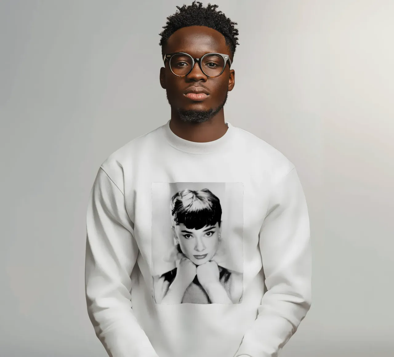 Audrey Hepburn felpa da BLACK WITH WHITE