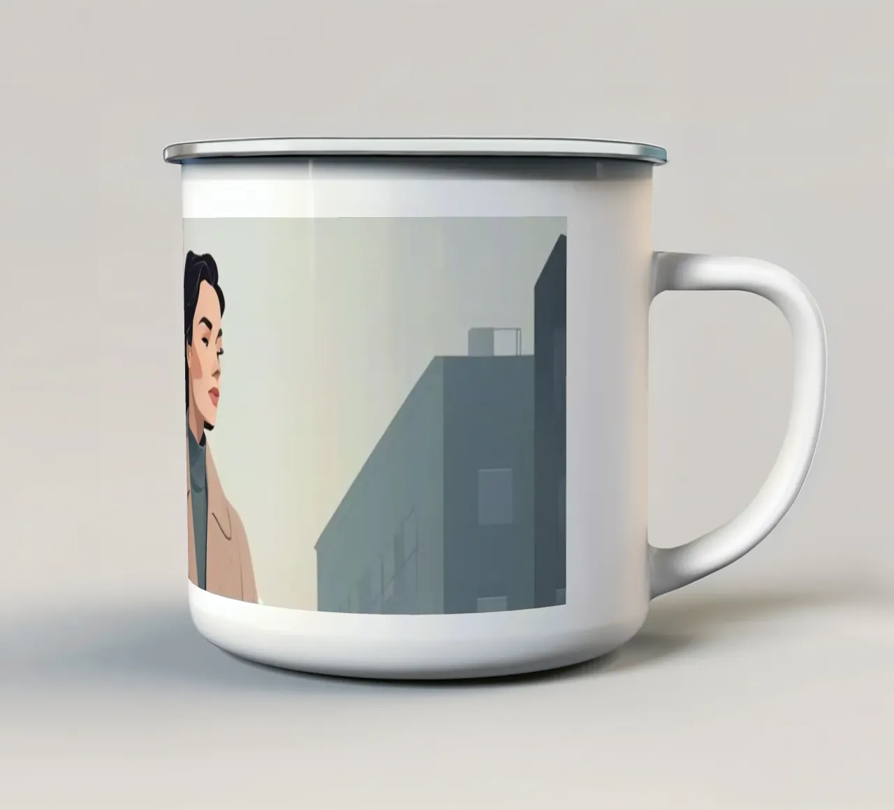 Fiducia tranquilla tazza in smalto da Maison Solis