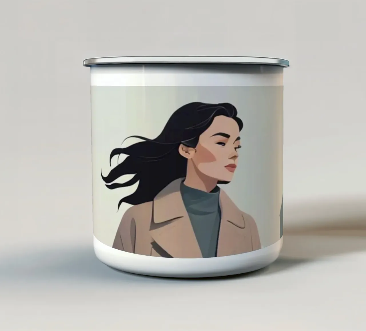 Fiducia tranquilla tazza in smalto da Maison Solis