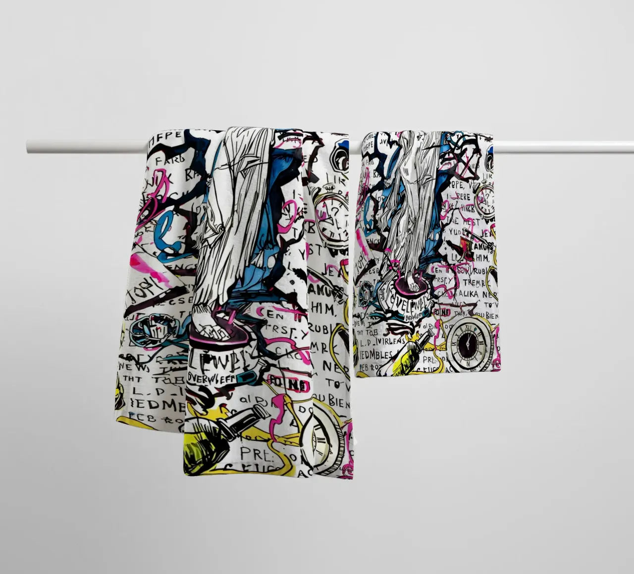 Drowning in Bottles towel by uniqe world