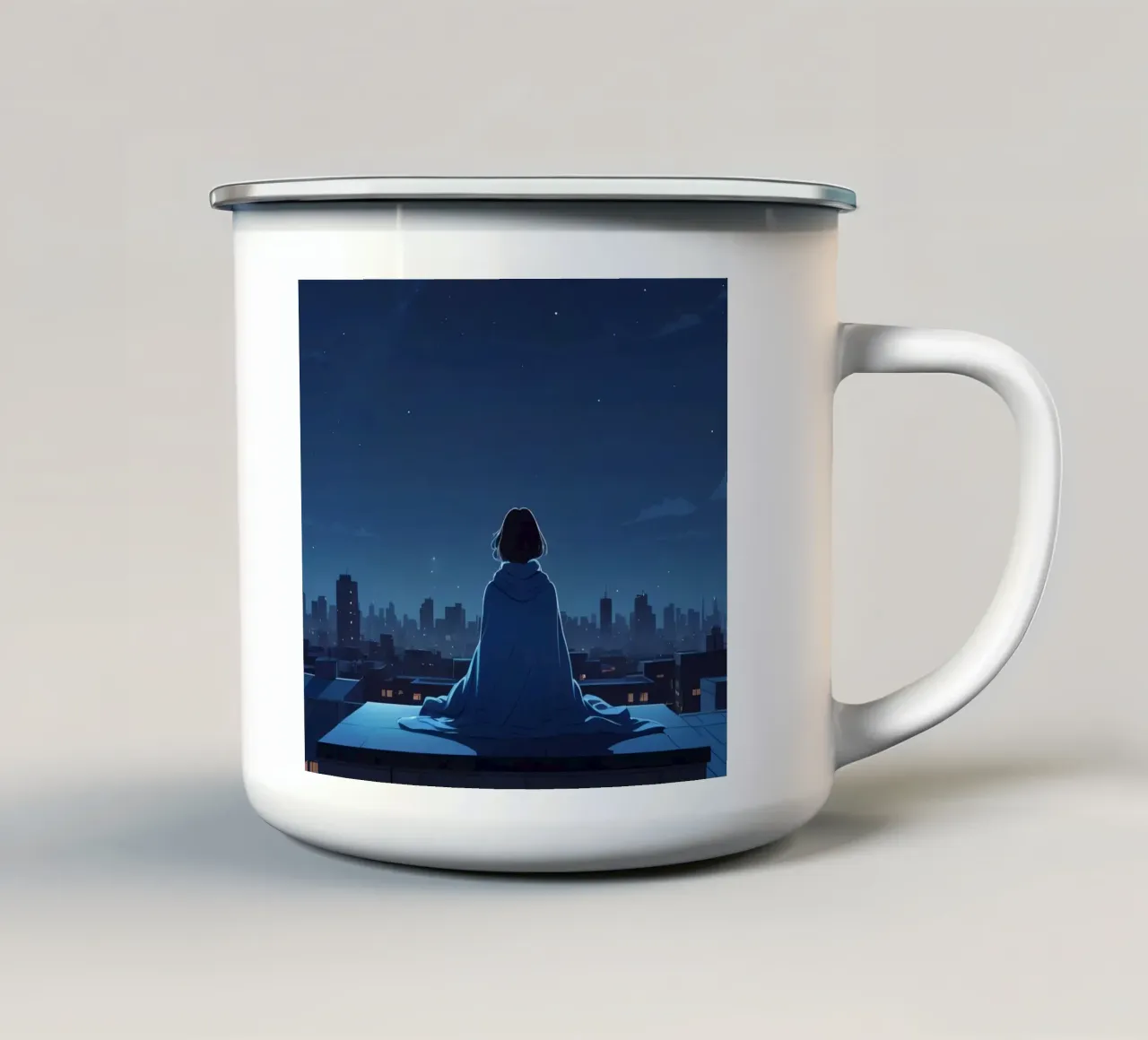 Sotto l'infinito tazza in smalto da Maison Solis