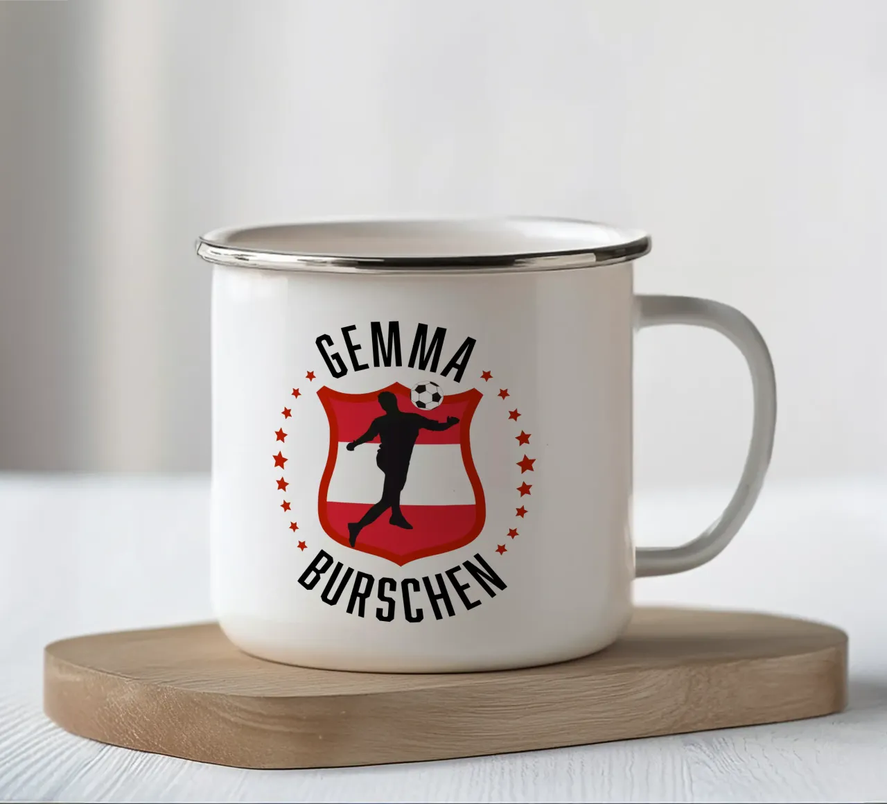 Tifosi di calcio austriaci: Gemma Burschen tazza in smalto da CalliLetters