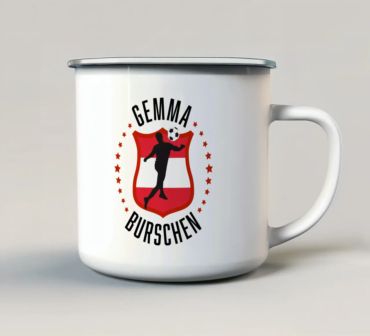 Tifosi di calcio austriaci: Gemma Burschen tazza in smalto da CalliLetters