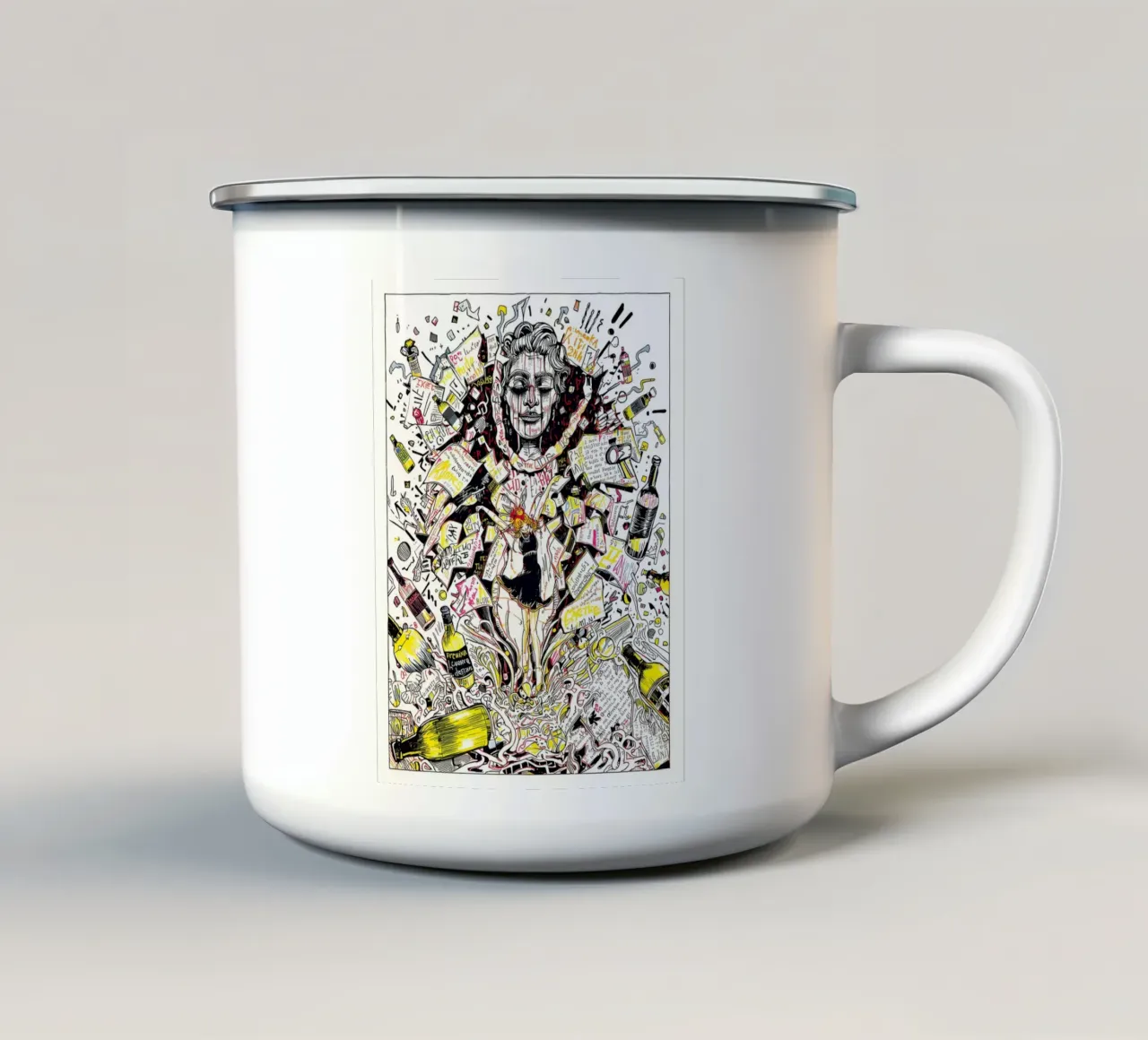 Annegare nel rumore tazza in smalto da uniqe world