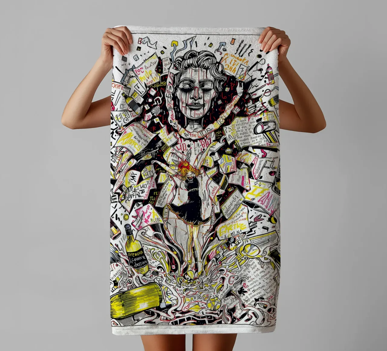 Drowning in Noise towel by uniqe world