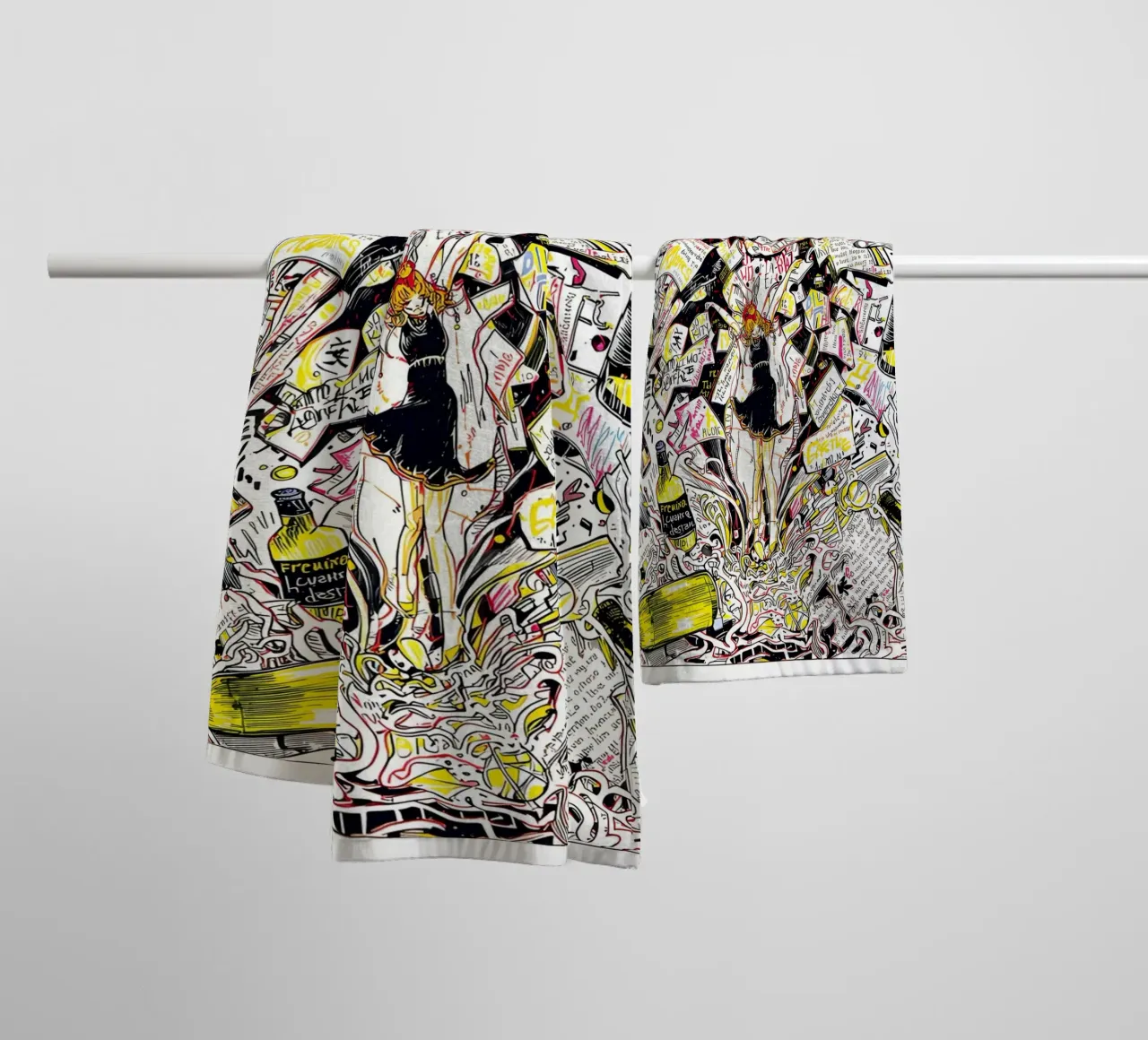 Drowning in Noise towel by uniqe world