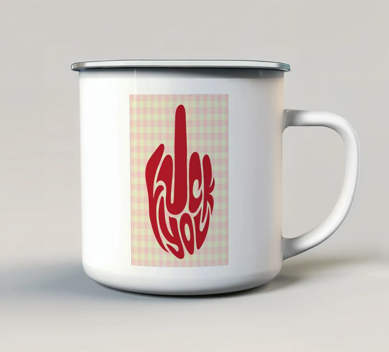 fanculo tazza in smalto da Deetooz