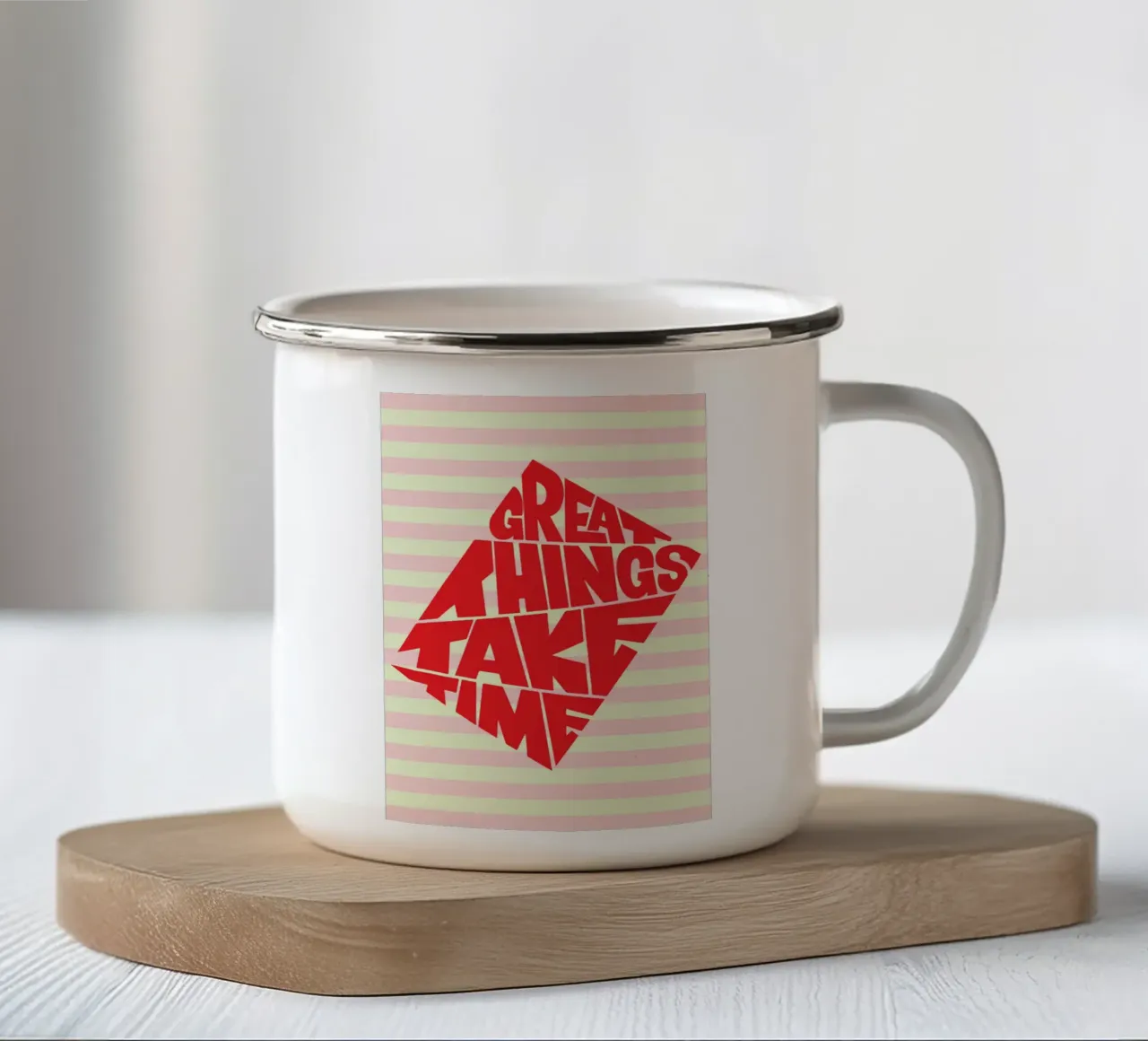 groot ding neem me emaille mok van Deetooz