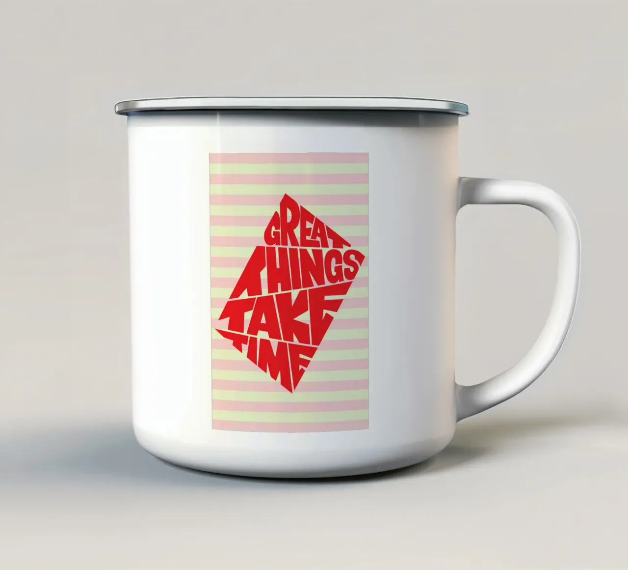 groot ding neem me emaille mok van Deetooz