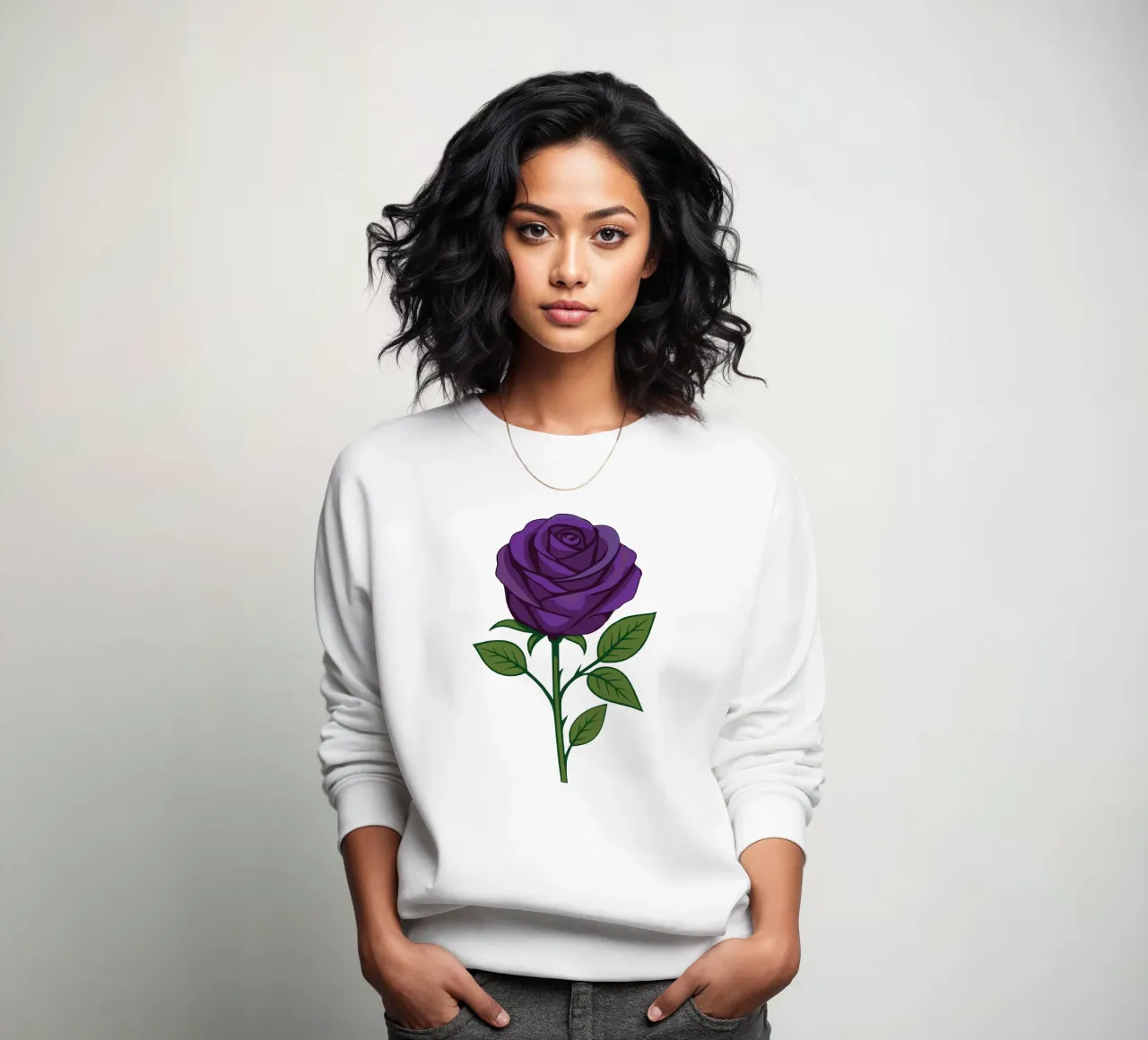 Rosa viola felpa da Bwiser