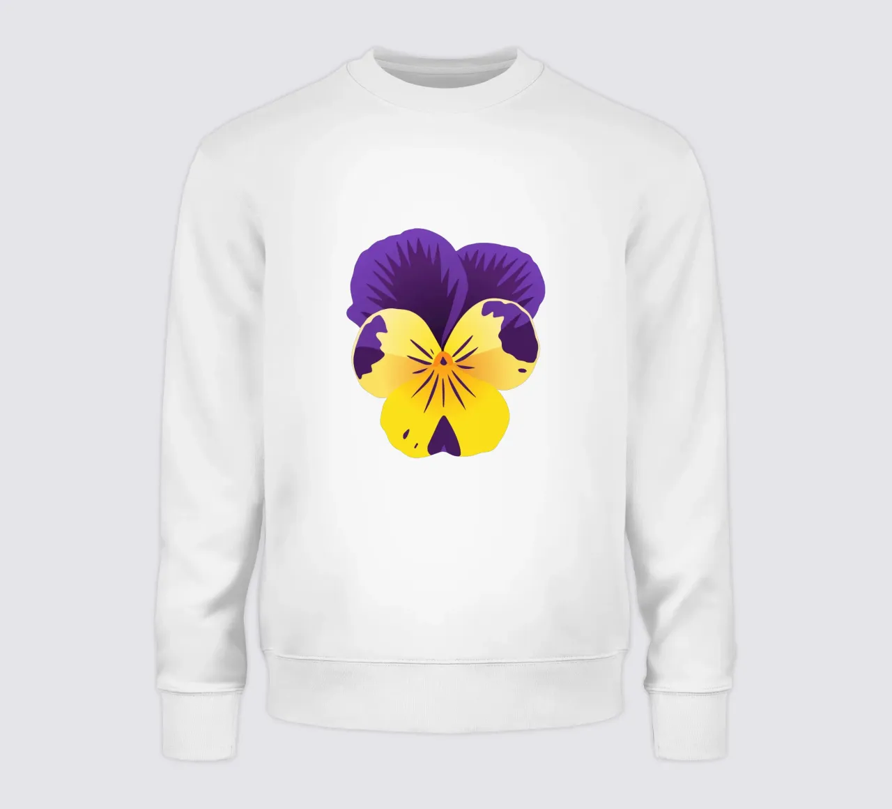 Pensée jaune et violette sweat de Bwiser