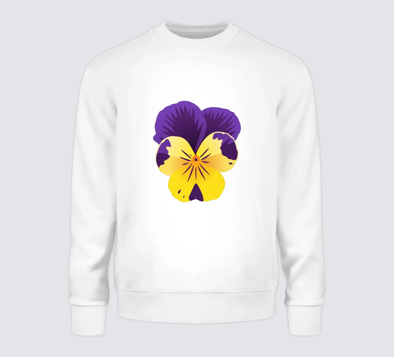Pensée jaune et violette sweat de Bwiser