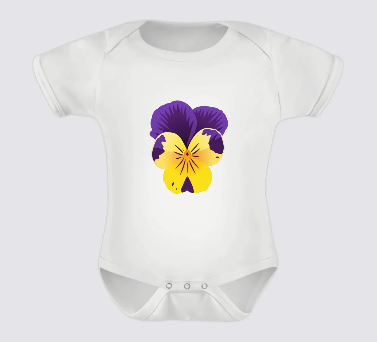 Pensée jaune et violette body bébé de Bwiser