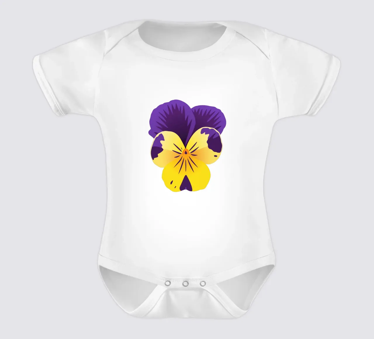 Pensée jaune et violette body bébé de Bwiser