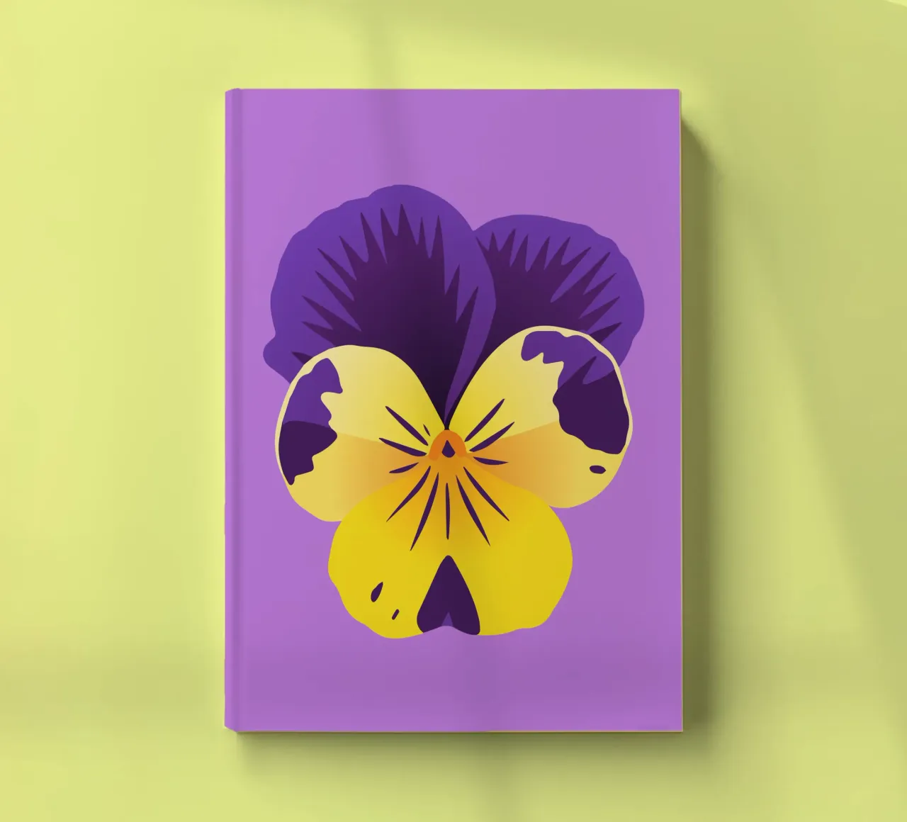 Pensée jaune et violette carnet de notes de Bwiser