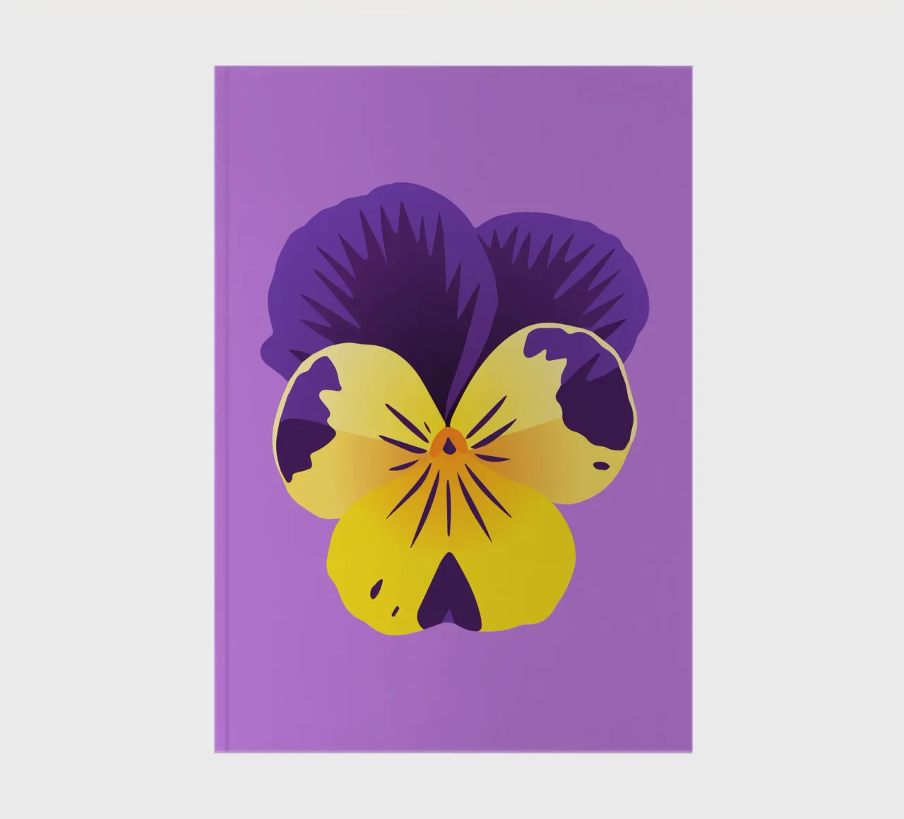 Pensée jaune et violette carnet de notes de Bwiser