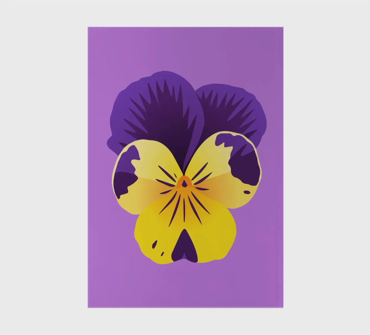 Pensée jaune et violette carnet de notes de Bwiser