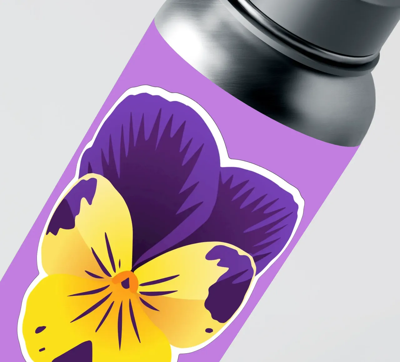 Pensée jaune et violette autocollant de Bwiser