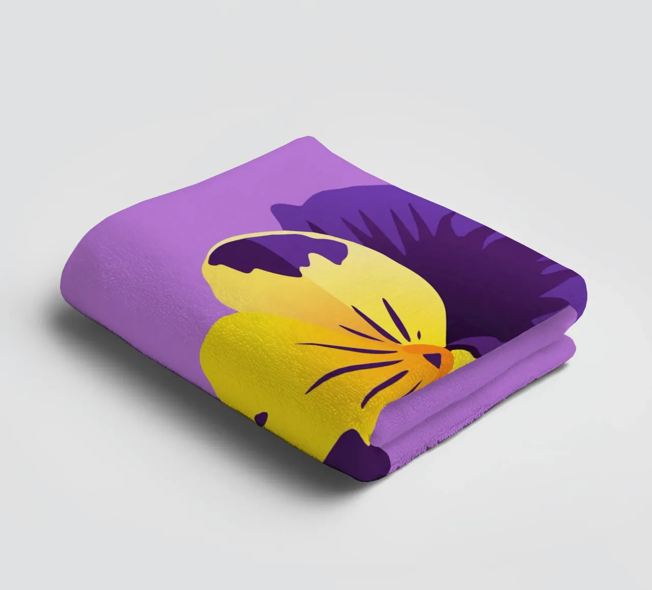 Pensée jaune et violette serviette de bain de Bwiser
