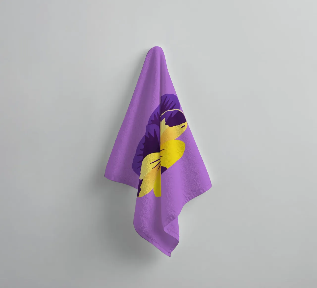 Pensée jaune et violette serviette de bain de Bwiser