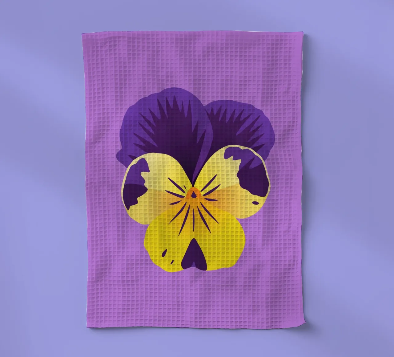 Pensée jaune et violette torchon de Bwiser