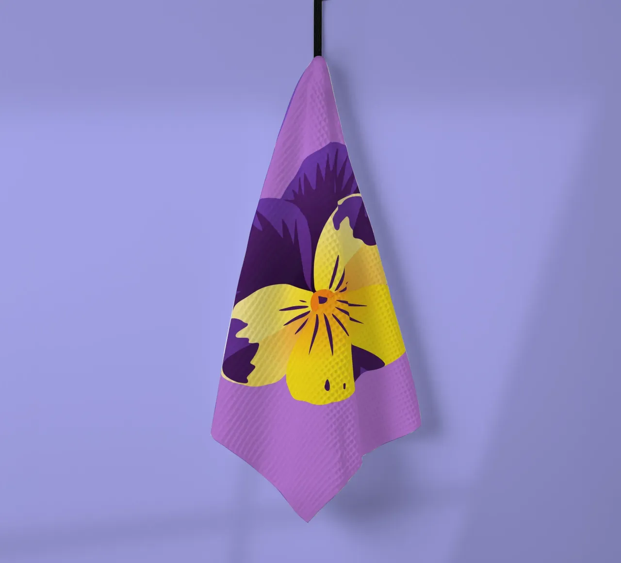 Pensée jaune et violette torchon de Bwiser