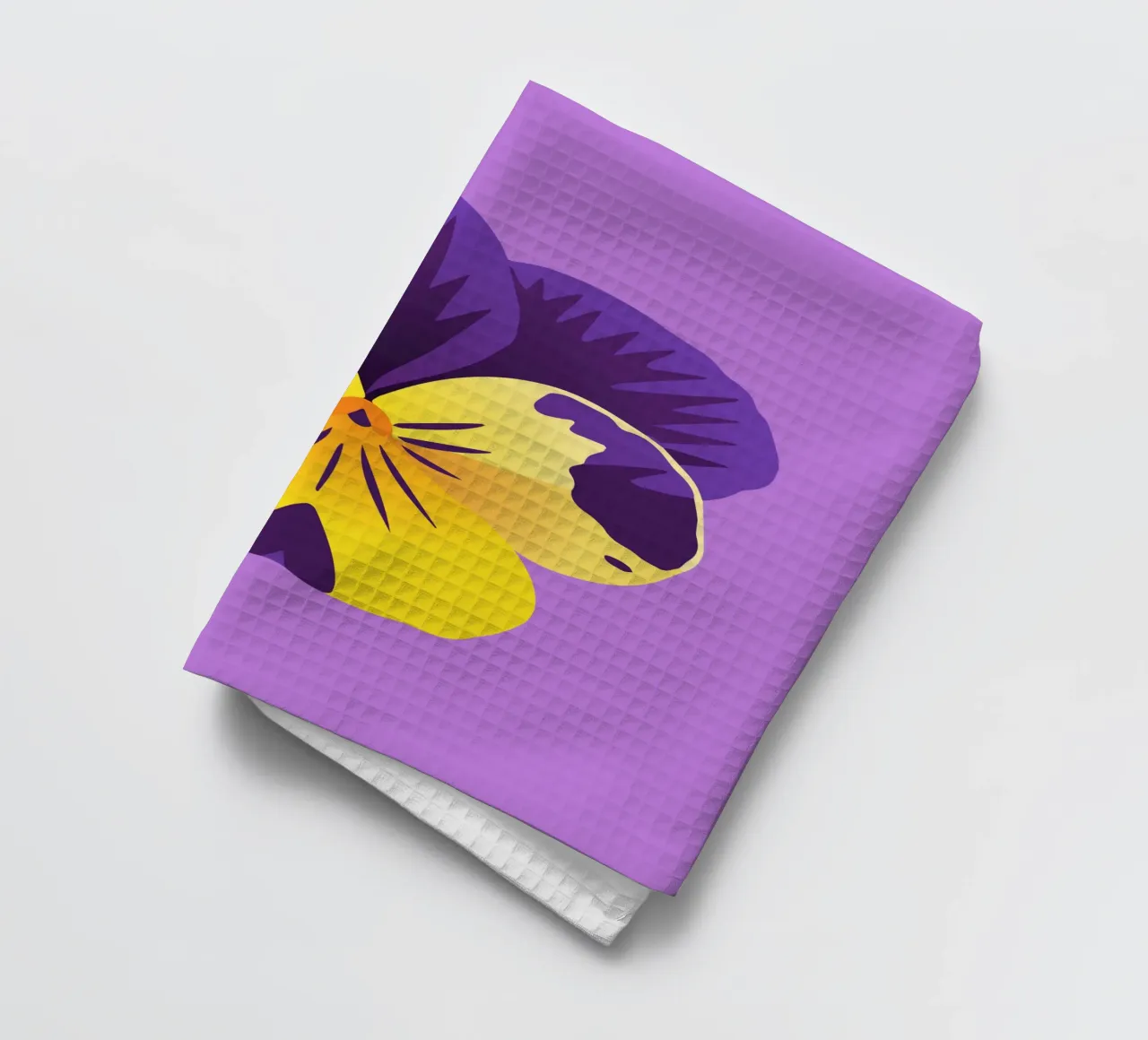 Pensée jaune et violette torchon de Bwiser