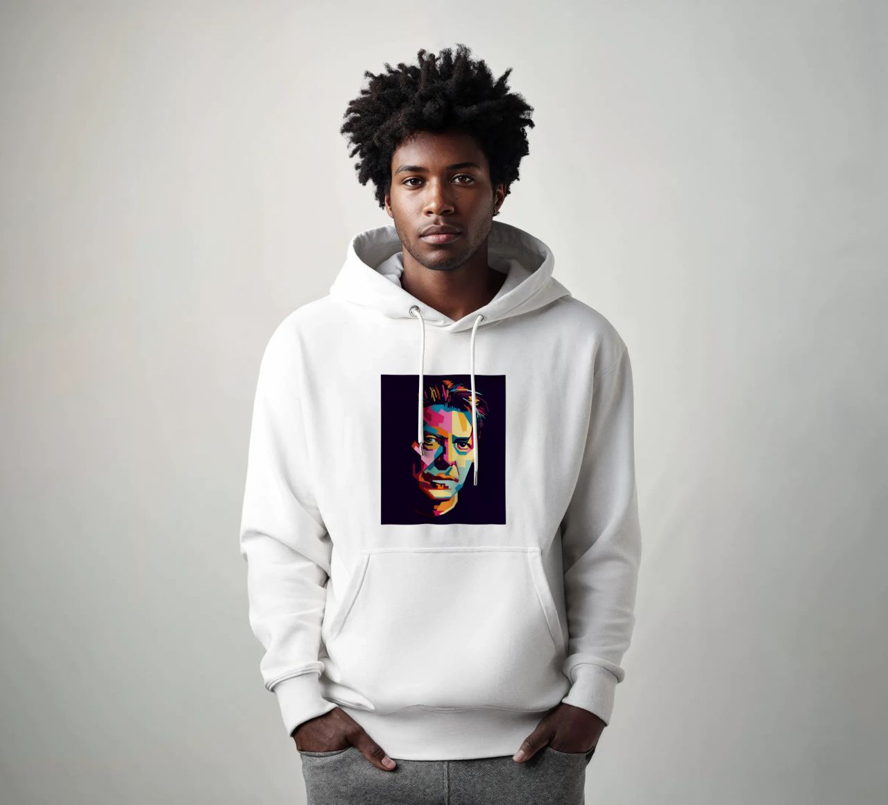 David Bowie Style WPAP Popart felpa con cappuccio da KP Artwork