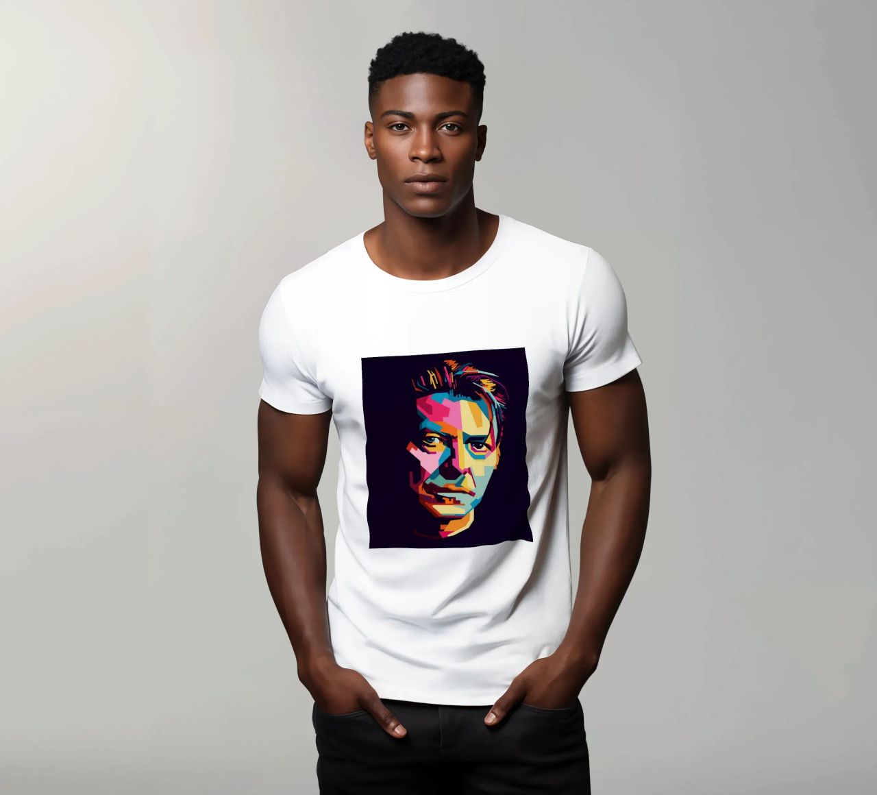 David Bowie Style WPAP Popart t-shirt da KP Artwork
