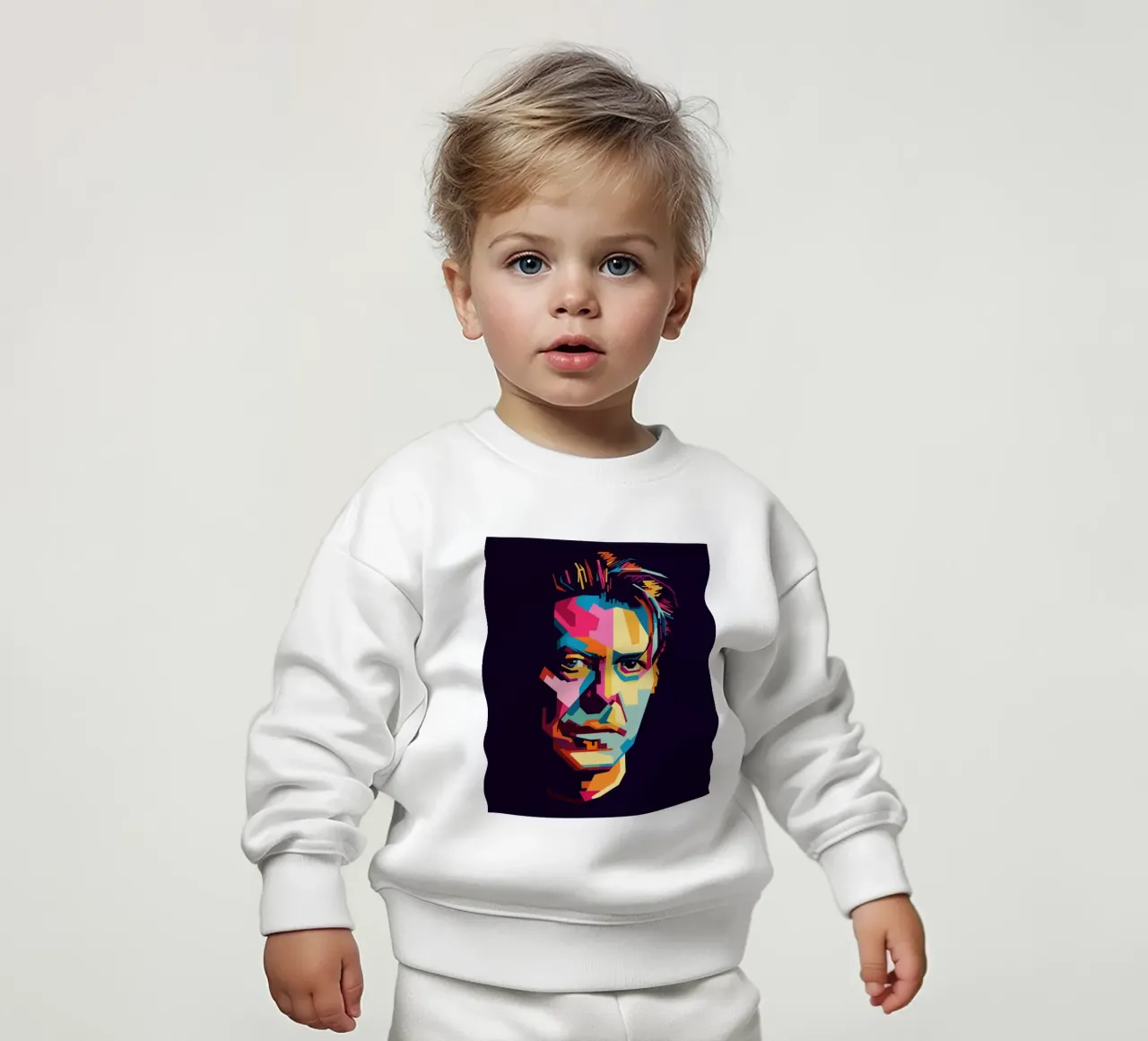 David Bowie Style WPAP Popart baby sweatshirt van KP Artwork