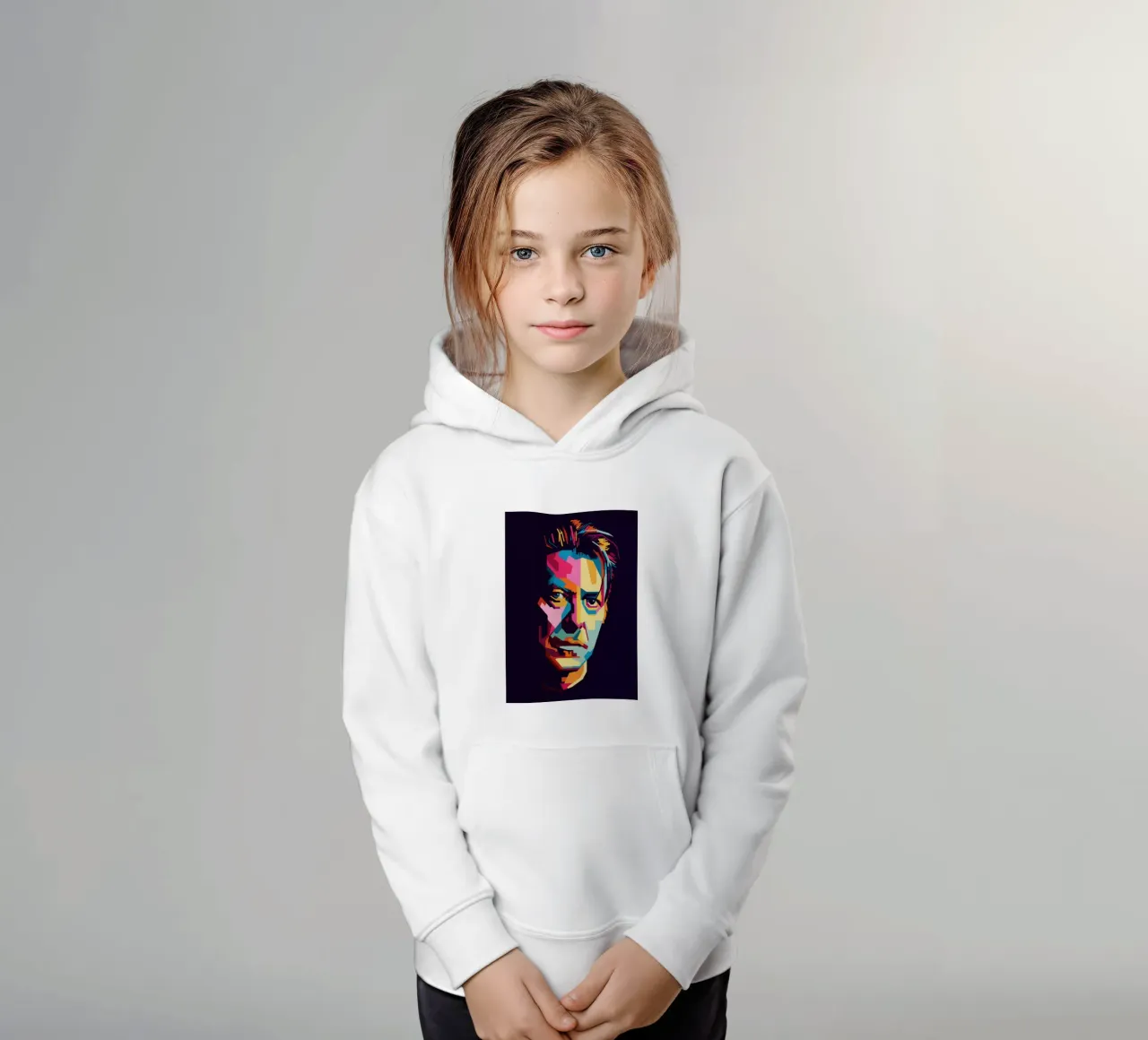 David Bowie Style WPAP Popart felpa bambino con cappuccio da KP Artwork