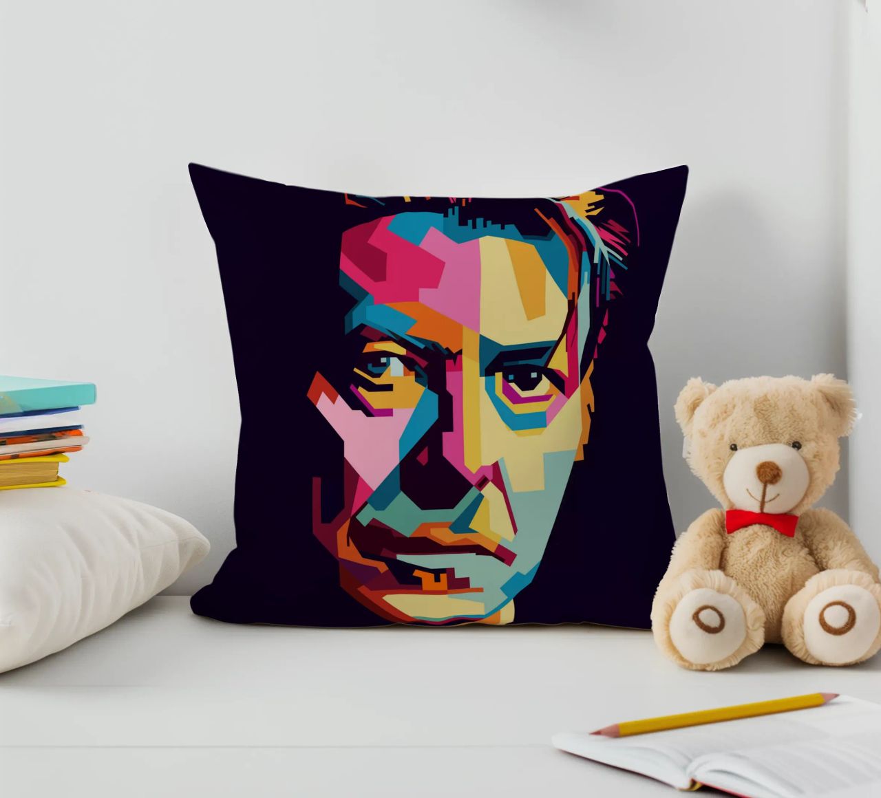 David Bowie Style WPAP Popart cuscino da KP Artwork