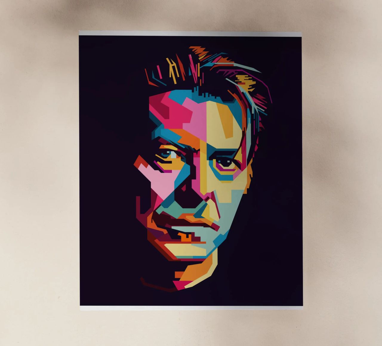 David Bowie Style WPAP Popart pellicola backlit da KP Artwork
