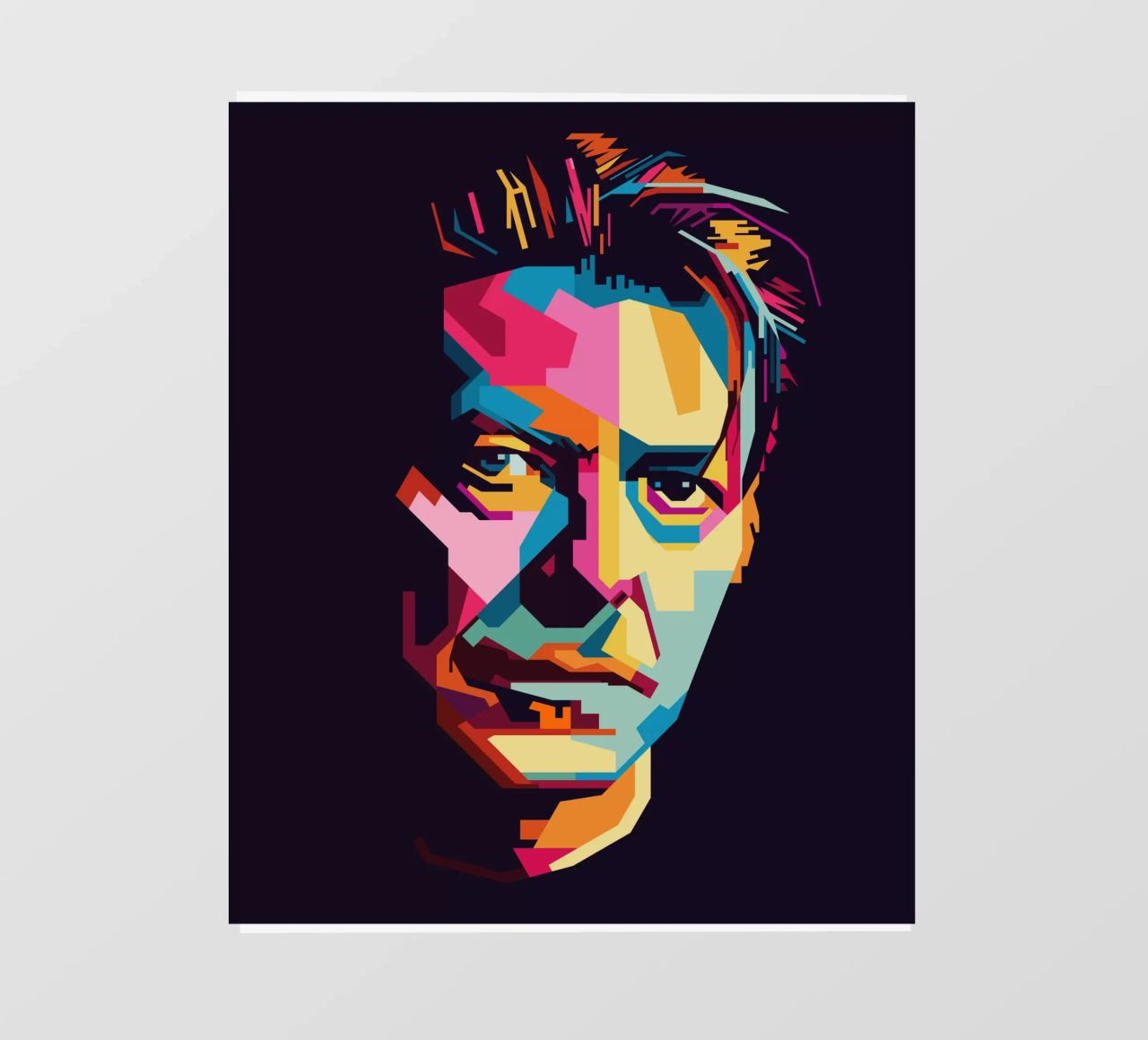 David Bowie Style WPAP Popart pellicola backlit da KP Artwork