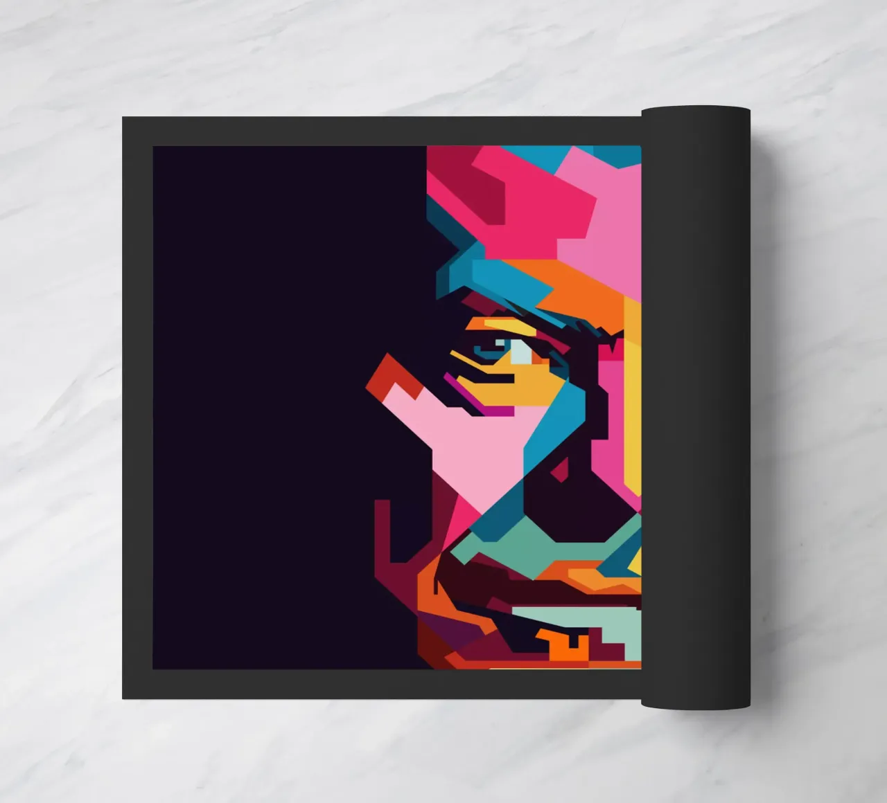 David Bowie Style WPAP Popart doormat by KP Artwork