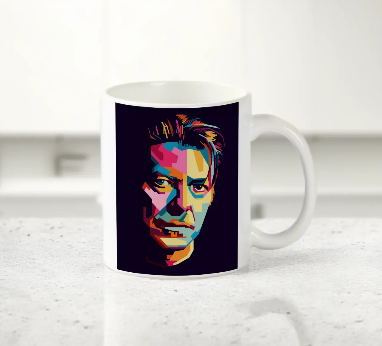 David Bowie Style WPAP Popart Keramik Tasse von KP Artwork