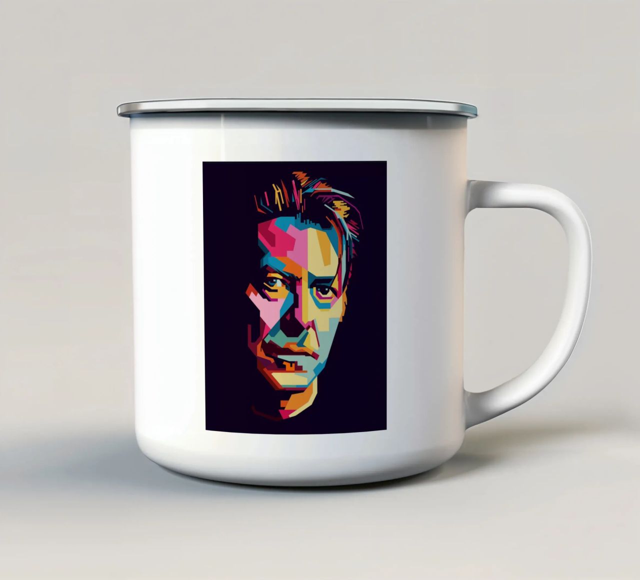 David Bowie Style WPAP Popart tazza in smalto da KP Artwork
