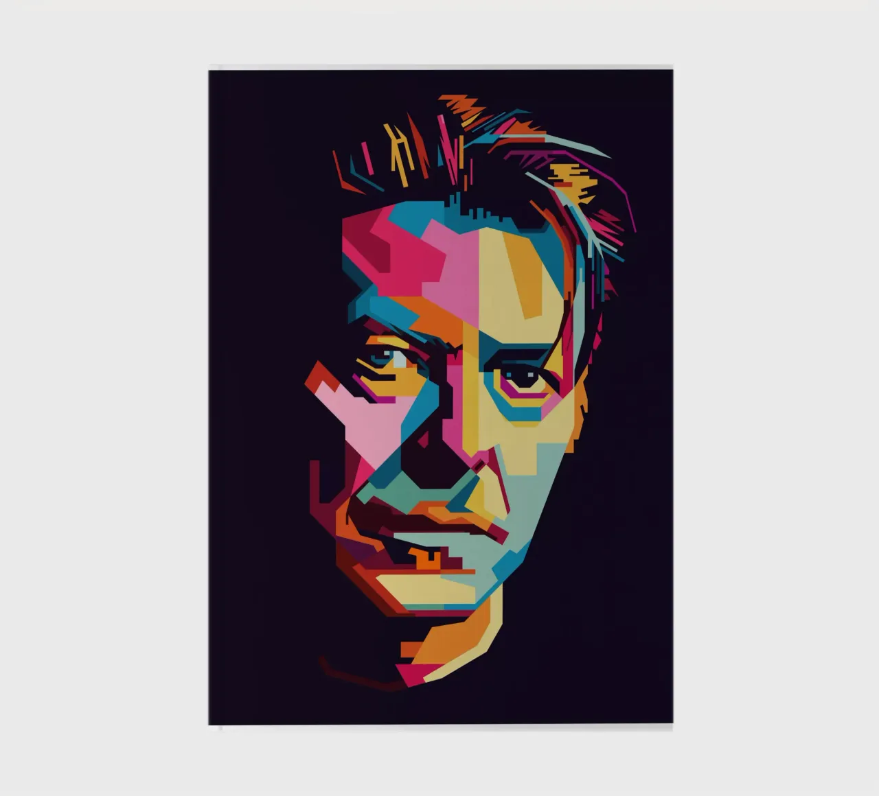 David Bowie Style WPAP Popart notebook by KP Artwork