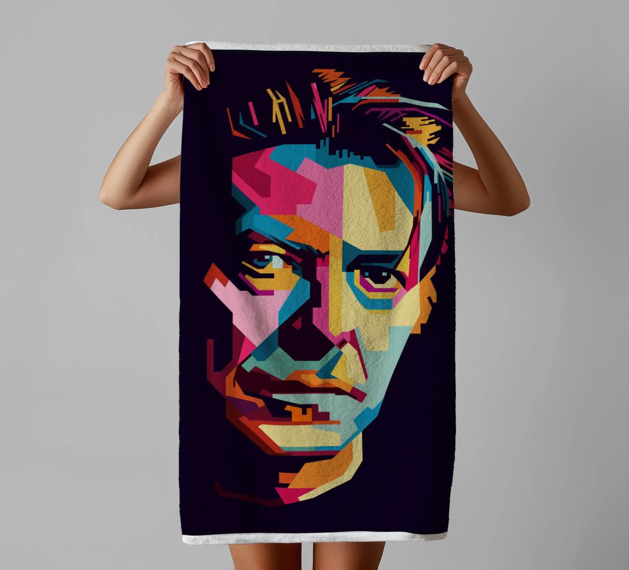 David Bowie Style WPAP Popart asciugamano da bagno da KP Artwork