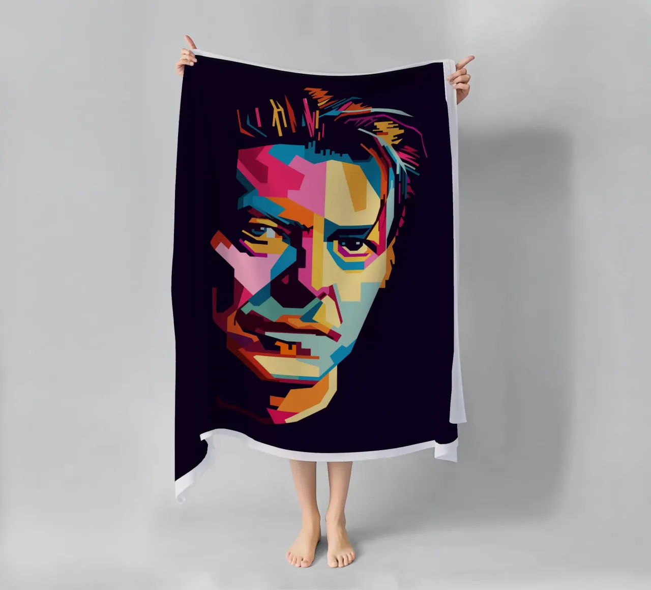 David Bowie Style WPAP Popart toalla de playa de KP Artwork