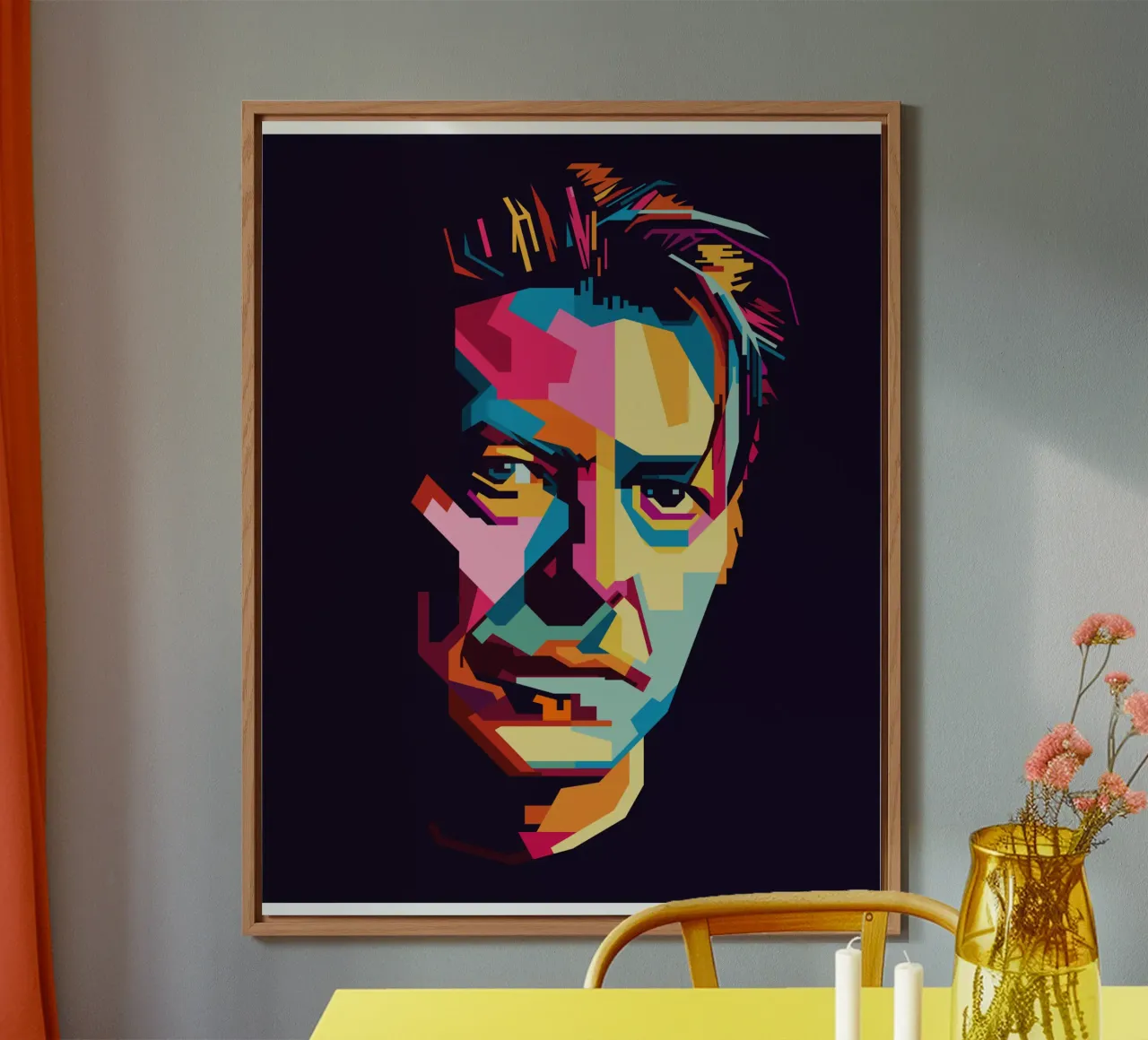 David Bowie Style WPAP Popart pannello forex da KP Artwork