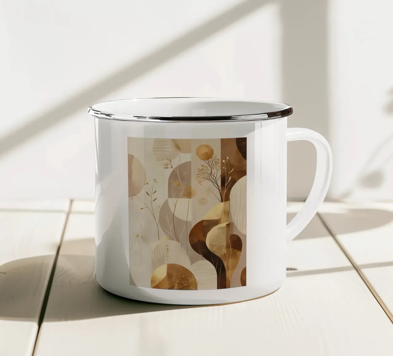 Boho di ispirazione scandinava tazza in smalto da uniqe world