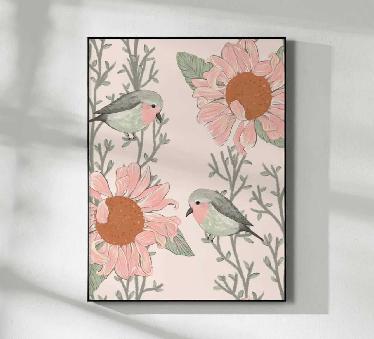 Girasoli e uccelli plexiglass da GalerieGG