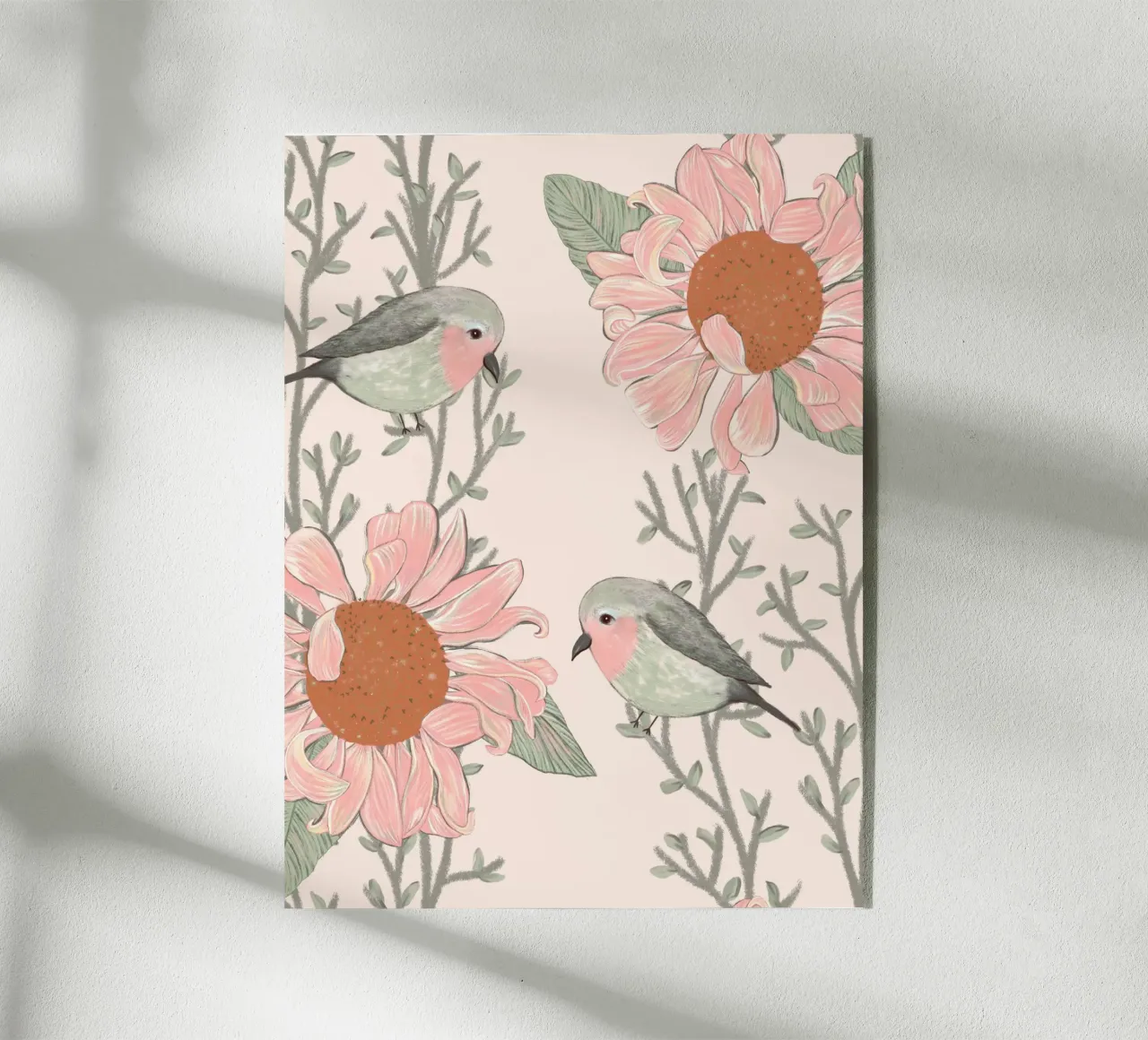 Girasoli e uccelli plexiglass da GalerieGG