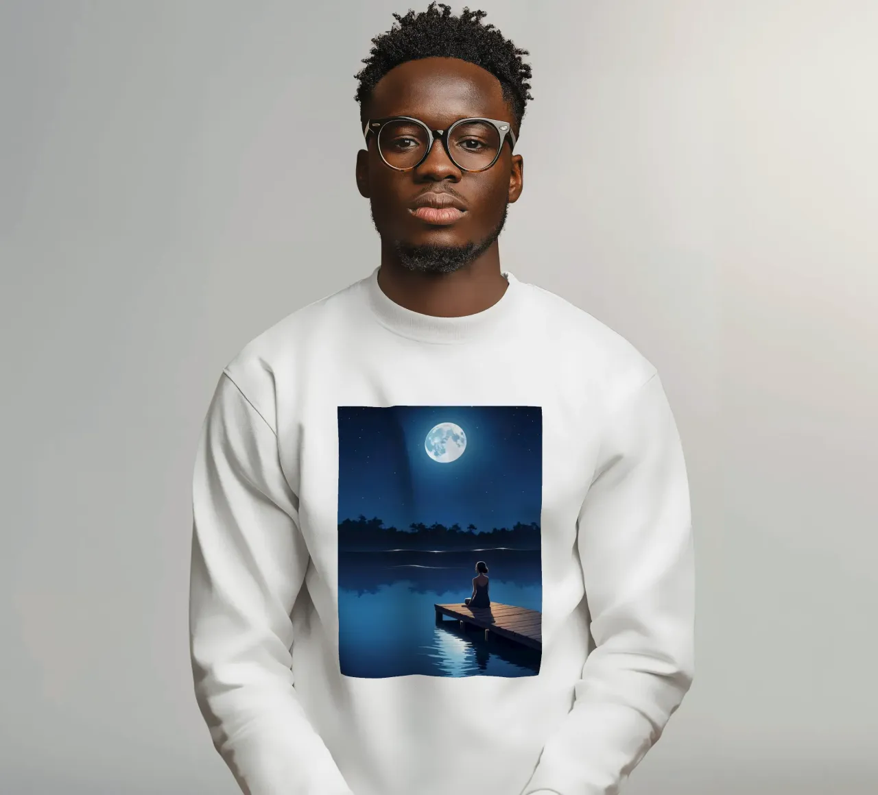 Silenzio di luna felpa da Maison Solis