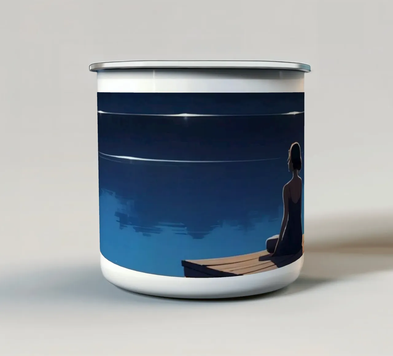 Silenzio di luna tazza in smalto da Maison Solis