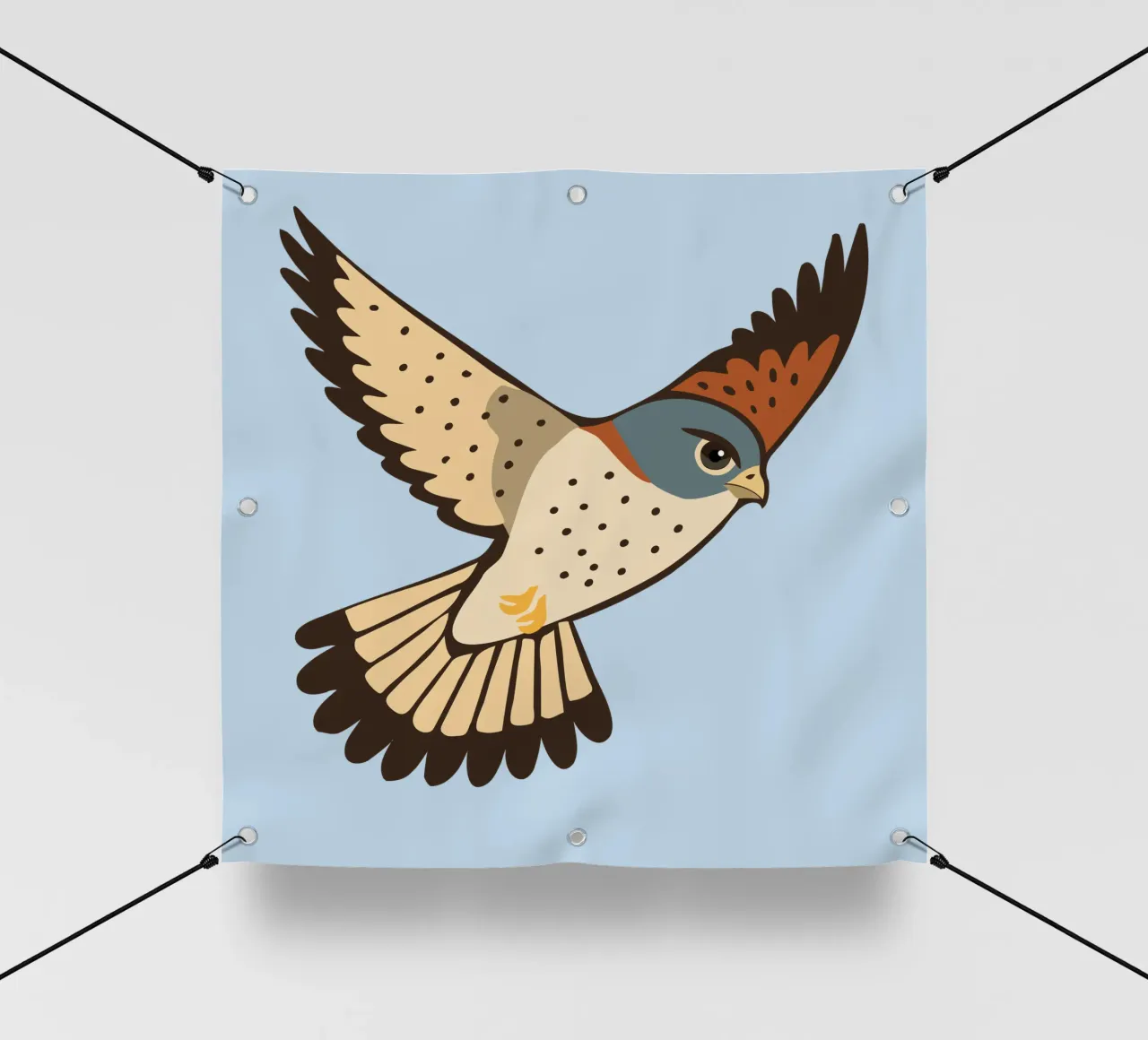 Un gheppio in volo telo in pvc da Bwiser