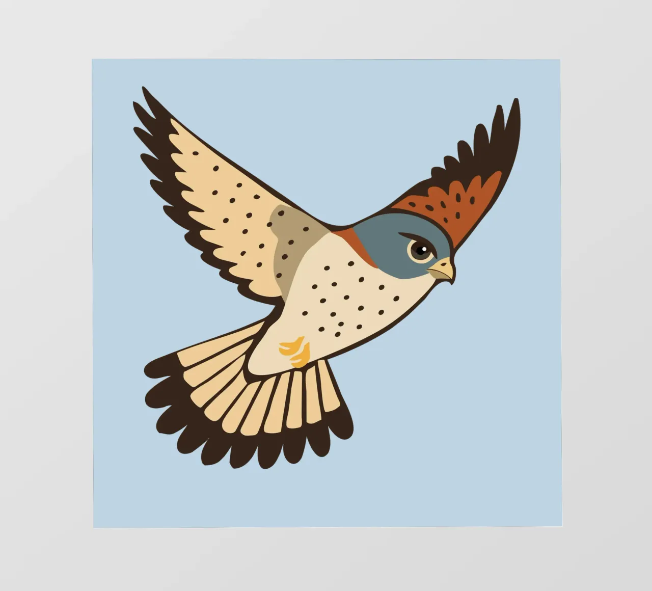 Un gheppio in volo telo in pvc da Bwiser