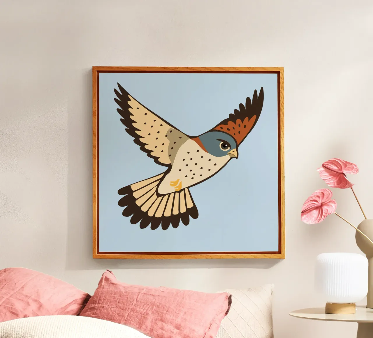 Un gheppio in volo plexiglass da Bwiser