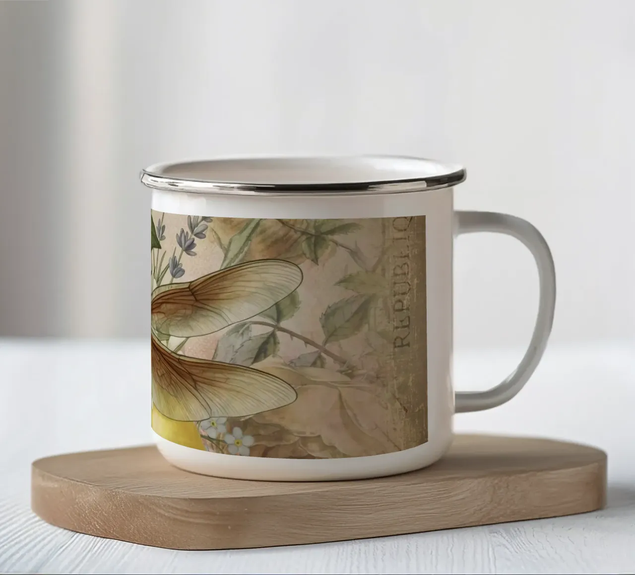 Sogni di libellula tazza in smalto da Andrea Haase Vintage World